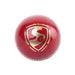 SG Shield 20 red leather cricket ball with gold SG shield branding