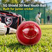 SG Shield 30 Red Youth Leather Cricket Ball - cricket practice setting