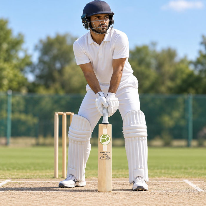 SG Sunny Gold Icon SH cricket bat in use