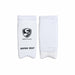 SG Super Test white forearm elbow guard front and rear views