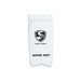 SG Super Test forearm elbow guard front showing black SG logo and Super Test branding
