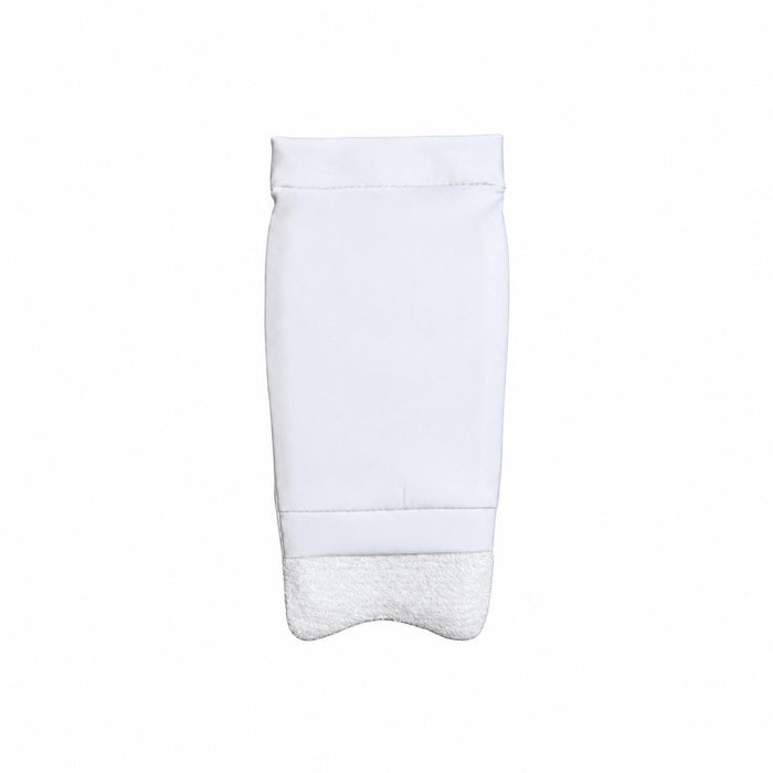 SG Super Test forearm elbow guard rear view showing white absorbent towel backing