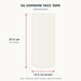 SG Supreme face tape sheet dimensions with arrows: 37.5 cm top to bottom and 15.5 cm across
