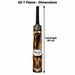 Cricket bat dimensions - full length 89 cm and blade width 11 cm with measurement arrows