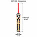 Cricket bat dimensions - full length 89 cm and blade width 11 cm with measurement arrows