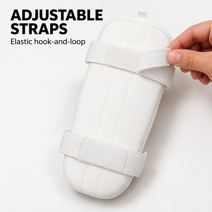 SG Test forearm elbow guard rear straps with hook-and-loop fastening