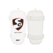 SG Test white cricket forearm elbow guard front and rear views