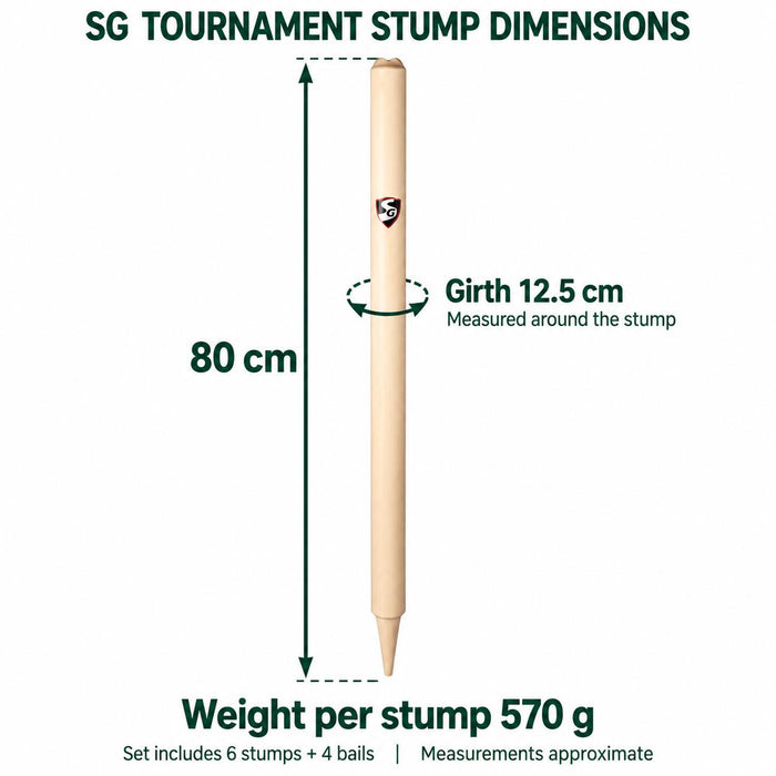 SG Tournament stump - 80 cm overall, 12.5 cm girth and 570 g per stump