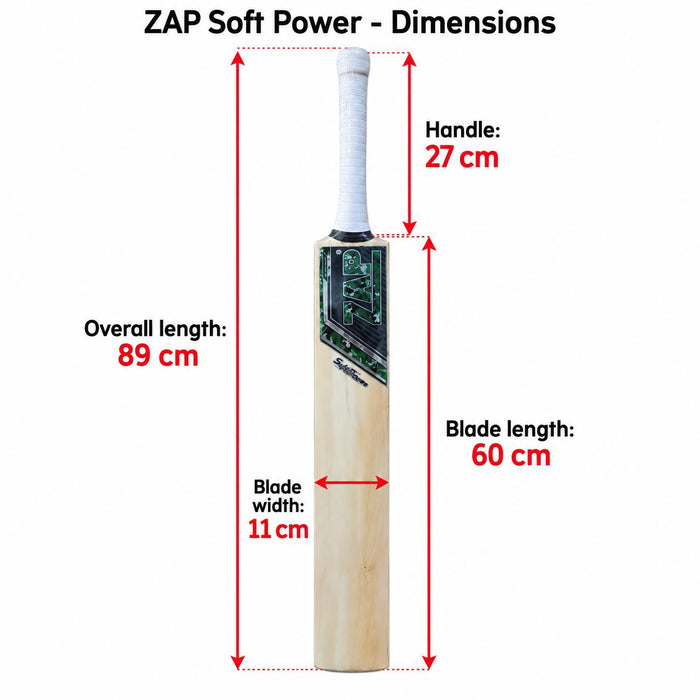 ZAP Soft Power dimensions with length and width arrows in cm