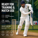 Adult batter wearing the Sportiff long sleeve cricket shirt and matching trousers during training