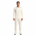 Adult model wearing the Sportiff long sleeve white cricket shirt and matching trousers