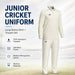 Sportiff junior long sleeve cricket uniform with fabric, mesh and care features