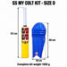 SS My Colt Size 0 - bat full length 53 cm - pads 40 x 18 cm - complete kit 1050 g