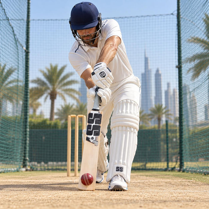 SS Sky 360 English Willow Cricket Bat - SH - cricket nets practice