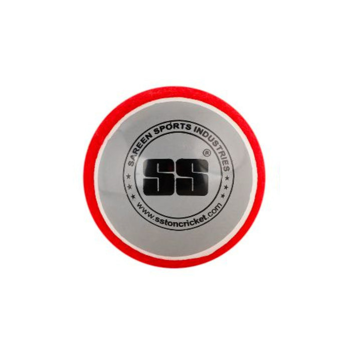 SS Swing Cricket Ball with grey SS-branded side and red outer surface
