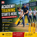 SS plastic cricket bat beginner coaching scene at practice nets