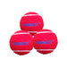 Three Tennex hard red cricket tennis balls supplied in this pack