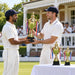 Cricket presentation with the Cricket Arabia large trophy and two smaller trophies