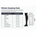 Wicket Keeping Pads size guide with knee-to-top-of-foot measurements from XX Small Junior to Large Adult