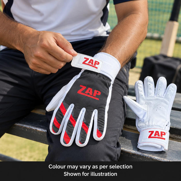 Adult fastening black ZAP tennis cricket glove wrist strap, colour varies as selected