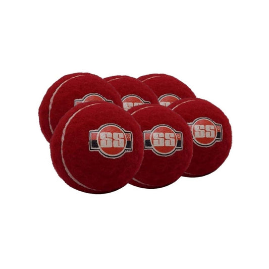 SS Soft Pro Tennis Cricket Ball Red (Pack of 6)