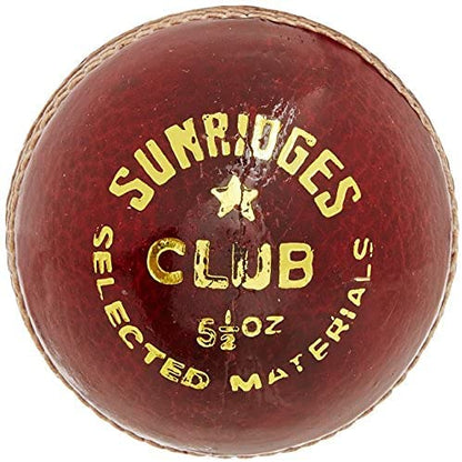 SS Club Leather Cricket Ball Red