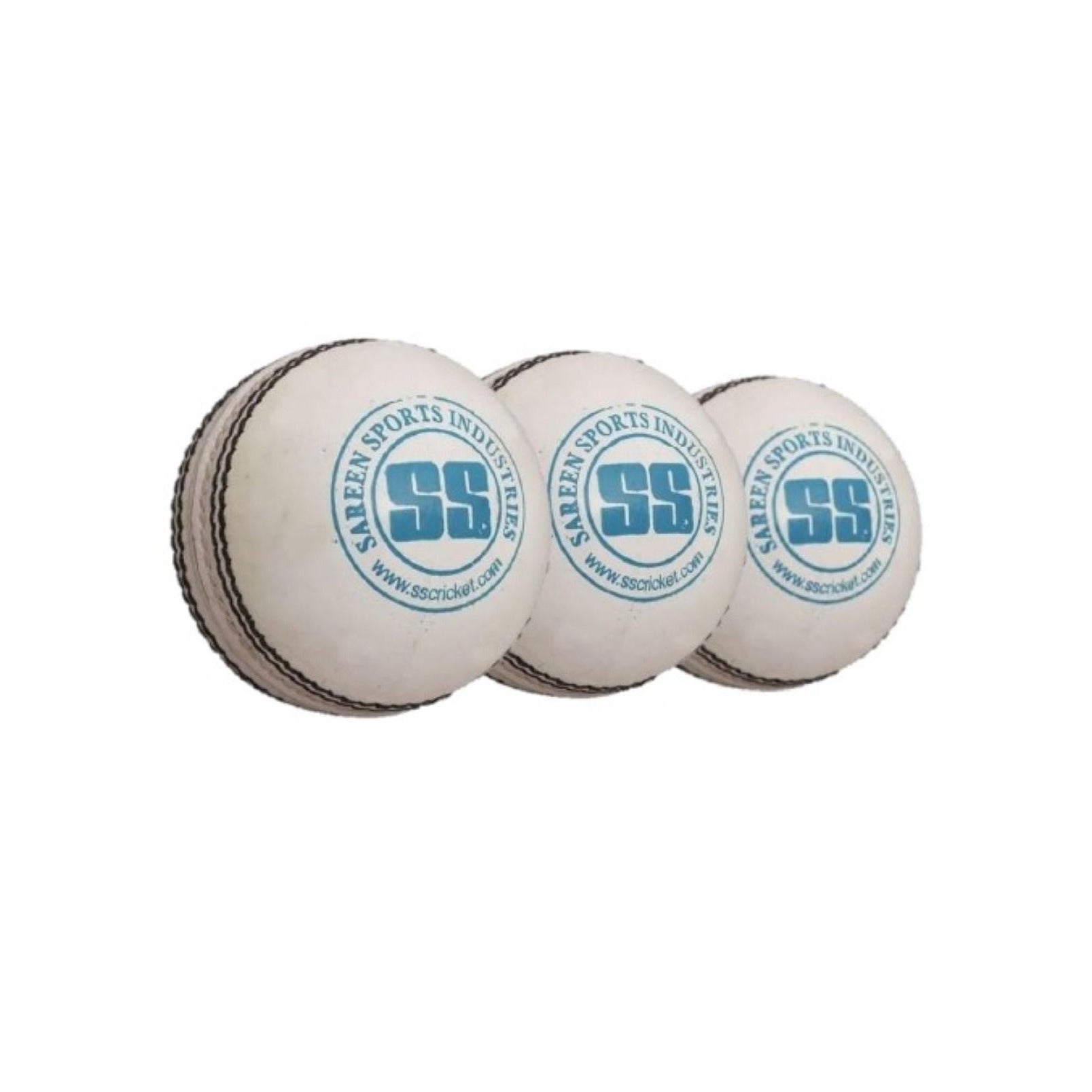 SS County White Cricket Ball (Pack of 3)