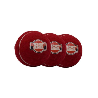 SS Soft Pro Tennis Cricket Ball Red (Pack of 3)