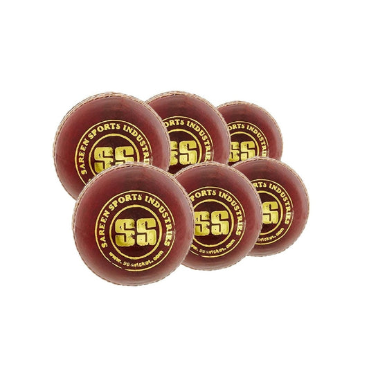 SS Club Leather Cricket Ball Red (Pack of 6)